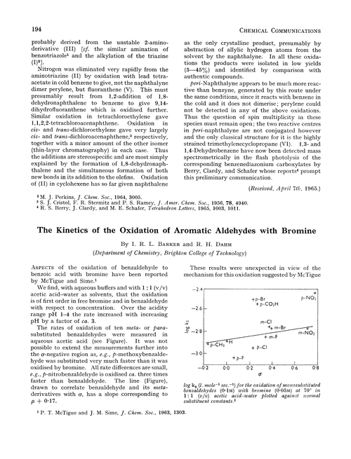 The kinetics of the oxidation of aldehydes with bromine