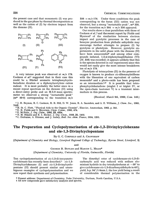 The preparation and cyclopolymerisation of cis-1,3-divinylcyclohexane and cis-1,3-divinylcyclopentane
