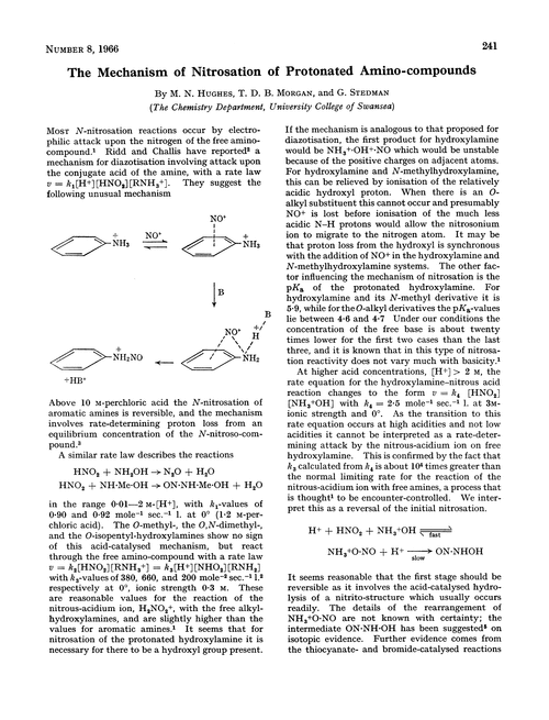 The mechanism of nitrosation of protonated amino-compounds