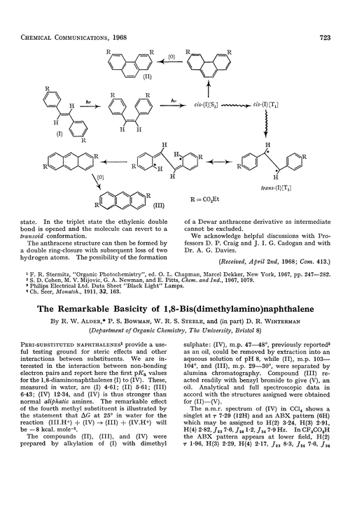 The remarkable basicity of 1,8-bis(dimethylamino)naphthalene