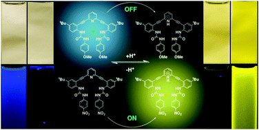 Graphical abstract: Anion-dependent fluorescence in bis(anilinoethynyl)pyridine derivatives: switchable ON–OFF and OFF–ON responses