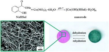 Graphical abstract: Facile synthesis of metal–organic cobalt hydroxide nanorods exhibiting a reversible structural transition