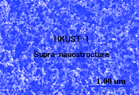 Graphical abstract: A hierarchical supra-nanostructure of HKUST-1 featuring enhanced H2 adsorption enthalpy and higher mesoporosity