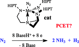 Graphical abstract: An electrochemical investigation of intermediates and processes involved in the catalytic reduction of dinitrogen by [HIPTN3N]Mo (HIPTN3N = (3,5-(2,4,6-i-Pr3C6H2)2C6H3NCH2CH2)3N)