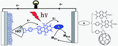 Graphical abstract: Synthesis, photophysical and photovoltaic investigations of acceptor-functionalized perylene monoimide dyes for nickel oxide p-type dye-sensitized solar cells