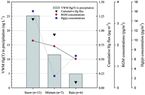Graphical abstract: Mercury wet deposition in rural Korea: concentrations and fluxes