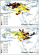 Graphical abstract: Long-range atmospheric transport of persistent organochlorinated compounds from south and mainland south-eastern Asia to a remote mountain site in south-western China