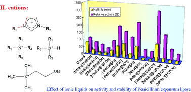 Graphical abstract: Specific ion effects of ionic liquids on enzyme activity and stability