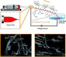 Graphical abstract: Electrospun nanosized cellulose fibers using ionic liquids at room temperature