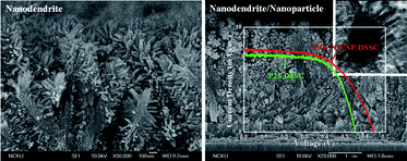 Graphical abstract: Wet chemical route to hierarchical TiO2 nanodendrite/nanoparticle composite anodes for dye-sensitized solar cells