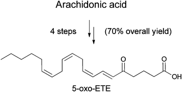 Graphical abstract: A concise synthesis of the potent inflammatory mediator 5-oxo-ETE