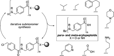 Graphical abstract: Efficient and versatile COMU-mediated solid-phase submonomer synthesis of arylopeptoids (oligomeric N-substituted aminomethyl benzamides)