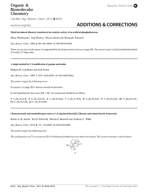Additions and corrections published in 2011