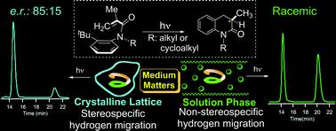 Graphical abstract: Enantiospecific 6π-photocyclization of atropisomeric α-substituted acrylanilides in the solid-state: role of crystalline confinement on enantiospecificity