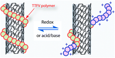Graphical abstract: Reversible dispersion and releasing of single-walled carbon nanotubes by a stimuli-responsive TTFV-phenylacetylene polymer