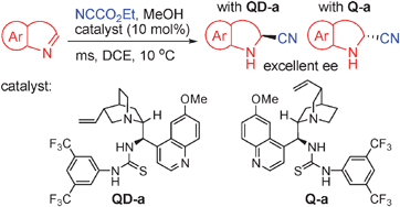 Graphical abstract: A highly enantioselective catalytic Strecker reaction of cyclic (Z)-aldimines