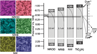 Graphical abstract: Continually adjustable oriented 1D TiO2 nanostructure arrays with controlled growth of morphology and their application in dye-sensitized solar cells