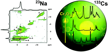 Graphical abstract: Characterisation of heterogeneous molybdate and chromate phase assemblages in model nuclear waste glasses by multinuclear magnetic resonance spectroscopy