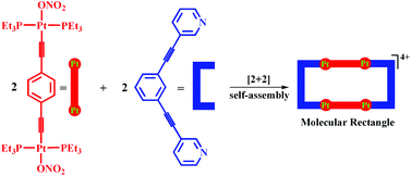 Graphical abstract: Coordination self-assembly of tetranuclear Pt(ii) macrocycles with an organometallic backbone for sensing of acyclic dicarboxylic acids