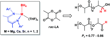 Graphical abstract: Synthesis and rac-lactide ring-opening polymerisation studies of new alkaline earth tetrahydroborate complexes