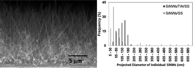 Graphical abstract: Silicon nanowire core aluminum shell coaxial nanocomposites for lithium ion battery anodes grown with and without a TiN interlayer