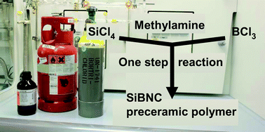 Graphical abstract: One-pot synthesis of DMTA-analogous SiBNC preceramic polymer
