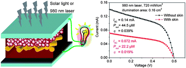 Graphical abstract: Construction of 980 nm laser-driven dye-sensitized photovoltaic cell with excellent performance for powering nanobiodevices implanted under the skin