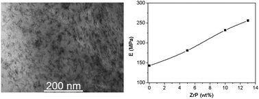 Graphical abstract: Short side chain perfluorosulfonic acid membranes and their composites with nanosized zirconium phosphate: hydration, mechanical properties and proton conductivity