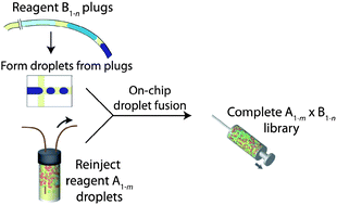Graphical abstract: Microfluidic platform for combinatorial synthesis in picolitre droplets