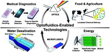 Graphical abstract: Optofluidic opportunities in global health, food, water and energy
