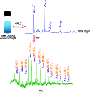 Graphical abstract: High-performance liquid chromatographic analysis of as-synthesised N,N′-dimethylformamide-stabilised gold nanoclusters product