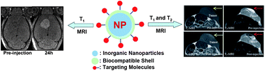 Graphical abstract: Inorganic nanoparticle-based T1 and T1/T2 magnetic resonance contrast probes