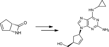 Graphical abstract: Enantioselective synthesis of the carbocyclic nucleoside (−)-abacavir
