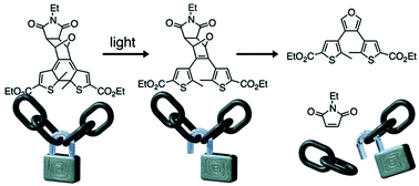 Graphical abstract: Using light and a molecular switch to ‘lock’ and ‘unlock’ the Diels–Alder reaction