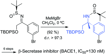 Graphical abstract: A practical entry to β-aryl-β-alkyl amino alcohols: application to the synthesis of a potent BACE1 inhibitor