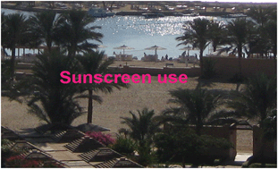 Graphical abstract: Sunscreen use and failures – on site observations on a sun-holiday