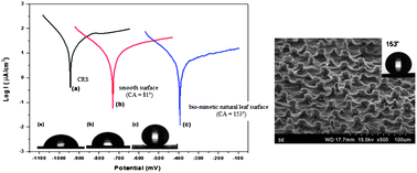 Graphical abstract: UV-curable nanocasting technique to prepare bio-mimetic super-hydrophobic non-fluorinated polymeric surfaces for advanced anticorrosive coatings