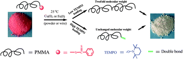 Graphical abstract: Zero-valent metal catalyzed radical-induced adjustable removal/modification of thiocarbonylthio end groups of RAFT polymer at ambient temperature