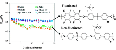 Graphical abstract: Cationic fluorinated polymer binders for microbial fuel cell cathodes