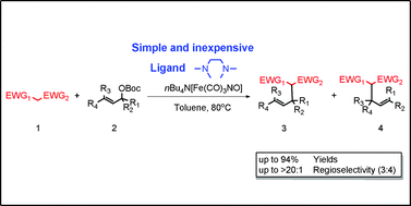 Graphical abstract: A simple diamine as ligand in iron-catalyzed regioselective allylic alkylation