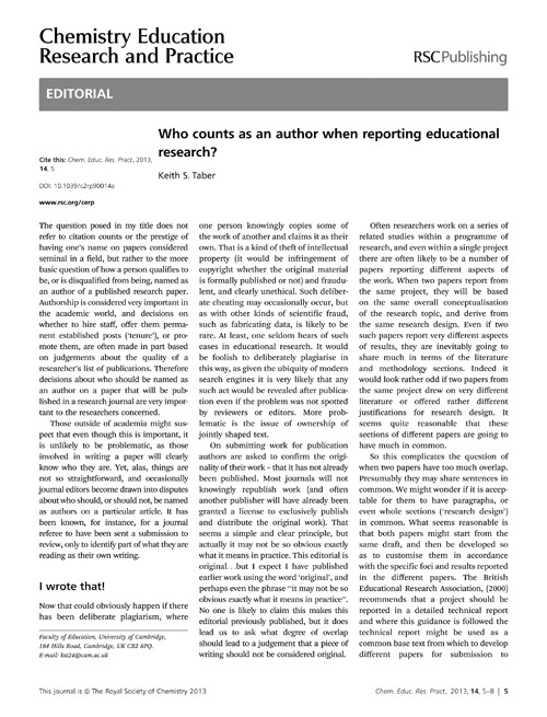 Who counts as an author when reporting educational research?