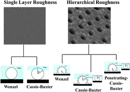 Graphical abstract: Tuning surface wettability using single layered and hierarchically ordered arrays of spherical colloidal particles