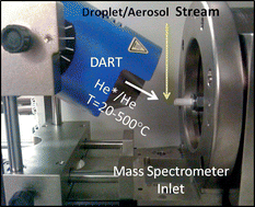 Graphical abstract: Real time in situ chemical characterization of sub-micron organic aerosols using Direct Analysis in Real Time mass spectrometry (DART-MS): the effect of aerosol size and volatility