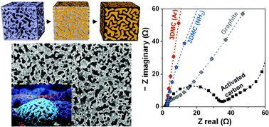 Graphical abstract: A brain-coral-inspired metal–carbon hybrid synthesized using agarose gel for ultra-fast charge and discharge supercapacitor electrodes