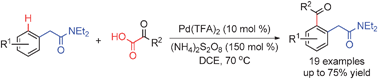 Graphical abstract: Pd(ii)-catalyzed decarboxylative acylation of phenylacetamides with α-oxocarboxylic acids via C–H bond activation