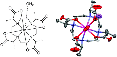 Graphical abstract: Picture of a chelate in exchange: the crystal structure of NaHoDOTMA, a ‘semi’-hydrated chelate