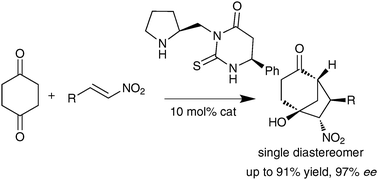 Graphical abstract: Organocatalytic asymmetric domino Michael–Henry reaction for the synthesis of substituted bicyclo[3.2.1]octan-2-ones
