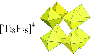 Graphical abstract: The cubic [Ti8F36]4− anion found in the crystal structures of K4Ti8F36·8HF and Rb4Ti8F36·6HF
