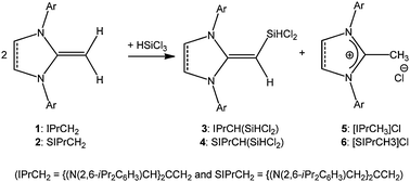 Graphical abstract: Facile access to silyl-functionalized N-heterocyclic olefins with HSiCl3