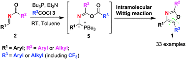 Graphical abstract: An efficient synthesis of trisubstituted oxazoles via chemoselective O-acylations and intramolecular Wittig reactions